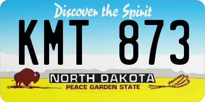 ND license plate KMT873