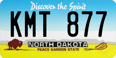 ND license plate KMT877