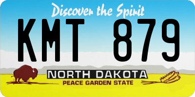 ND license plate KMT879