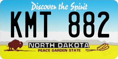 ND license plate KMT882