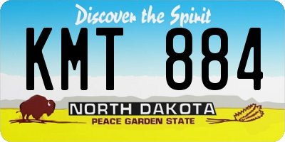 ND license plate KMT884