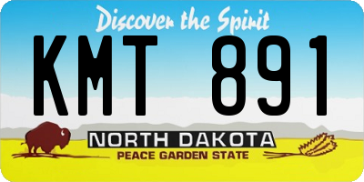 ND license plate KMT891