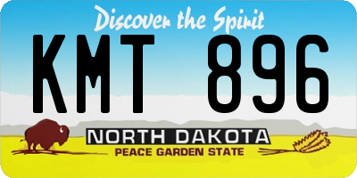 ND license plate KMT896