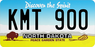 ND license plate KMT900