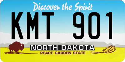 ND license plate KMT901