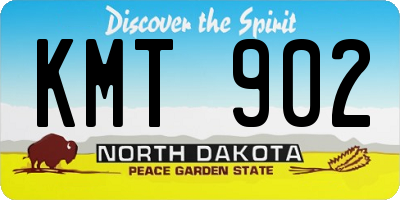 ND license plate KMT902