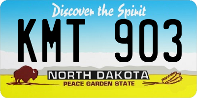 ND license plate KMT903