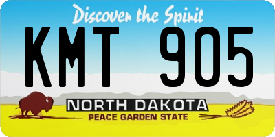 ND license plate KMT905