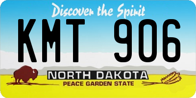 ND license plate KMT906