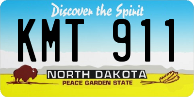ND license plate KMT911