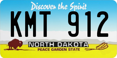 ND license plate KMT912