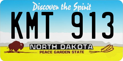ND license plate KMT913