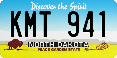 ND license plate KMT941
