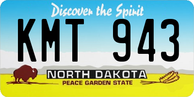 ND license plate KMT943