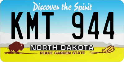 ND license plate KMT944