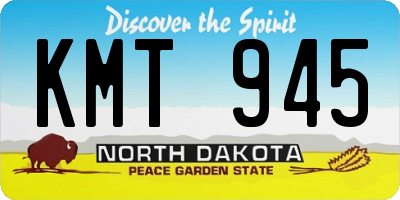 ND license plate KMT945