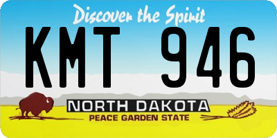 ND license plate KMT946