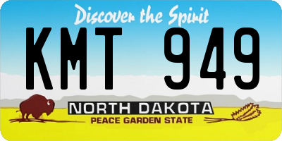 ND license plate KMT949