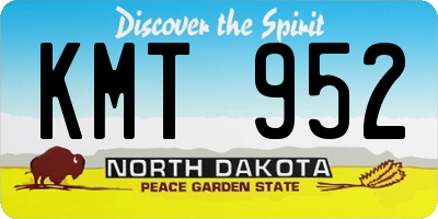 ND license plate KMT952