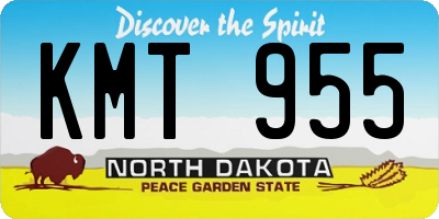 ND license plate KMT955