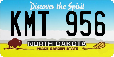 ND license plate KMT956