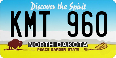 ND license plate KMT960