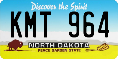 ND license plate KMT964