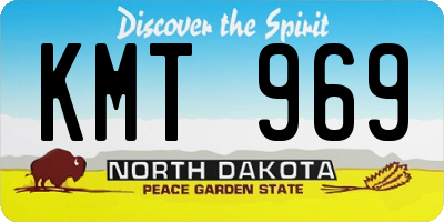 ND license plate KMT969