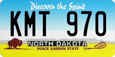 ND license plate KMT970