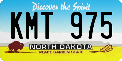 ND license plate KMT975