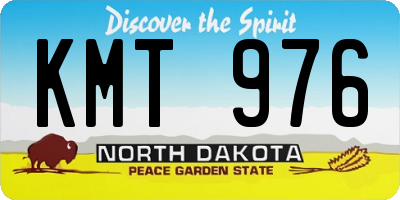 ND license plate KMT976