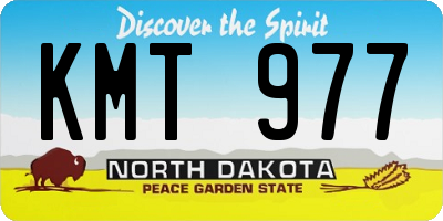 ND license plate KMT977