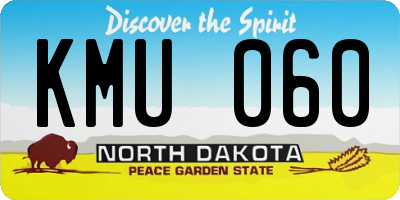 ND license plate KMU060
