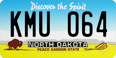 ND license plate KMU064