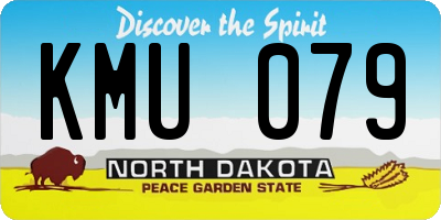 ND license plate KMU079