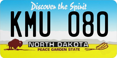 ND license plate KMU080