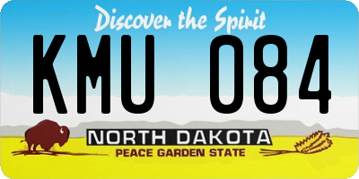 ND license plate KMU084