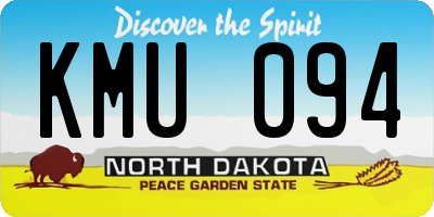 ND license plate KMU094