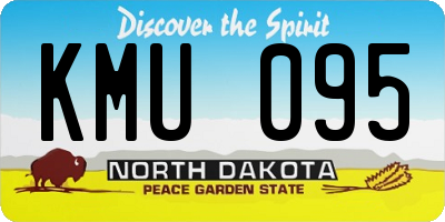 ND license plate KMU095