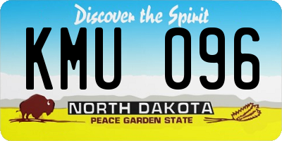 ND license plate KMU096