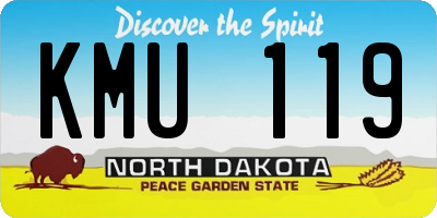 ND license plate KMU119