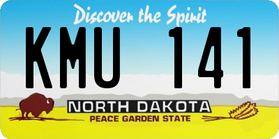 ND license plate KMU141