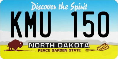 ND license plate KMU150
