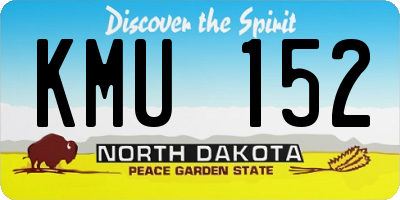 ND license plate KMU152