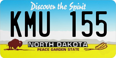 ND license plate KMU155
