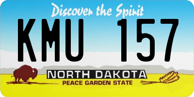 ND license plate KMU157