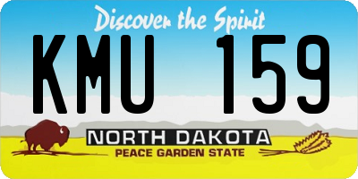 ND license plate KMU159