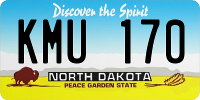 ND license plate KMU170