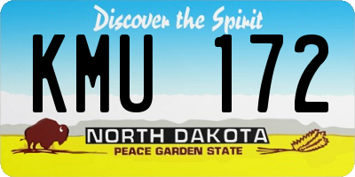 ND license plate KMU172
