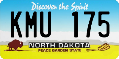 ND license plate KMU175
